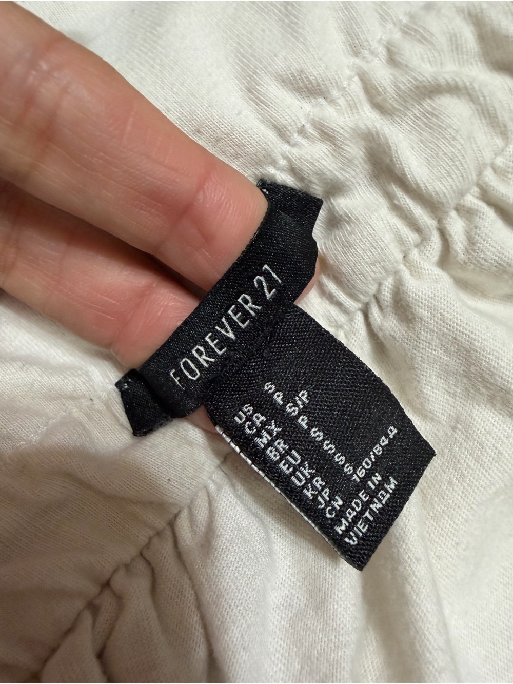 Forever 21 White Smocked Waist Spaghetti Strap Camisole - Picture 6 of 6